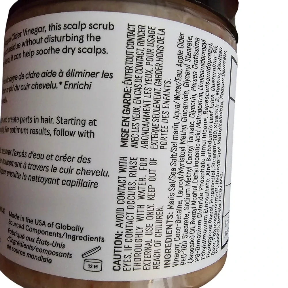 dpHUE ACV Apple Cider Vinegar Scalp Scrub Pink Himalayan Sea Salt 9oz 255g